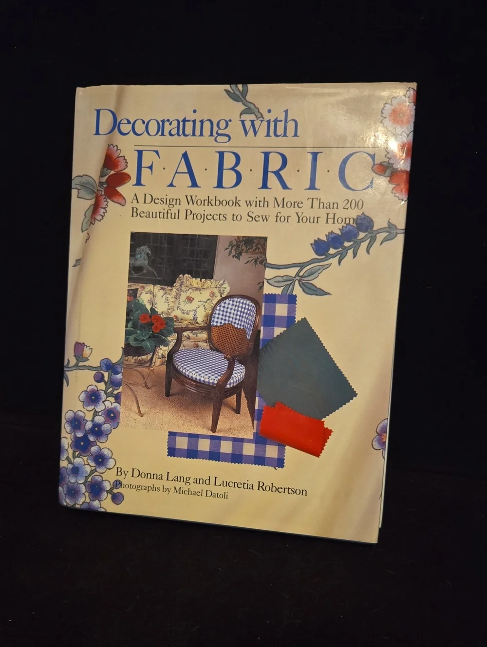 Decorating with Fabric Hardcover Book - Cream Cover with Blue and Red Accents